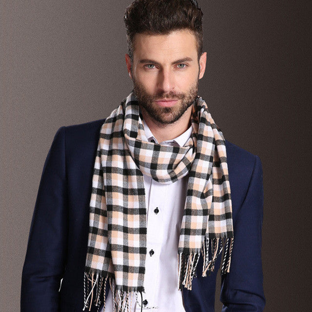 New Europe Fashion Shawl Scarves Men Winter Warm Tartan - Image 19