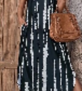 Women's Tie Dye Tank Max Dress Sleeveless V Neck Asymmetrical Split Hem Dresses With Pocket Vacation Dress