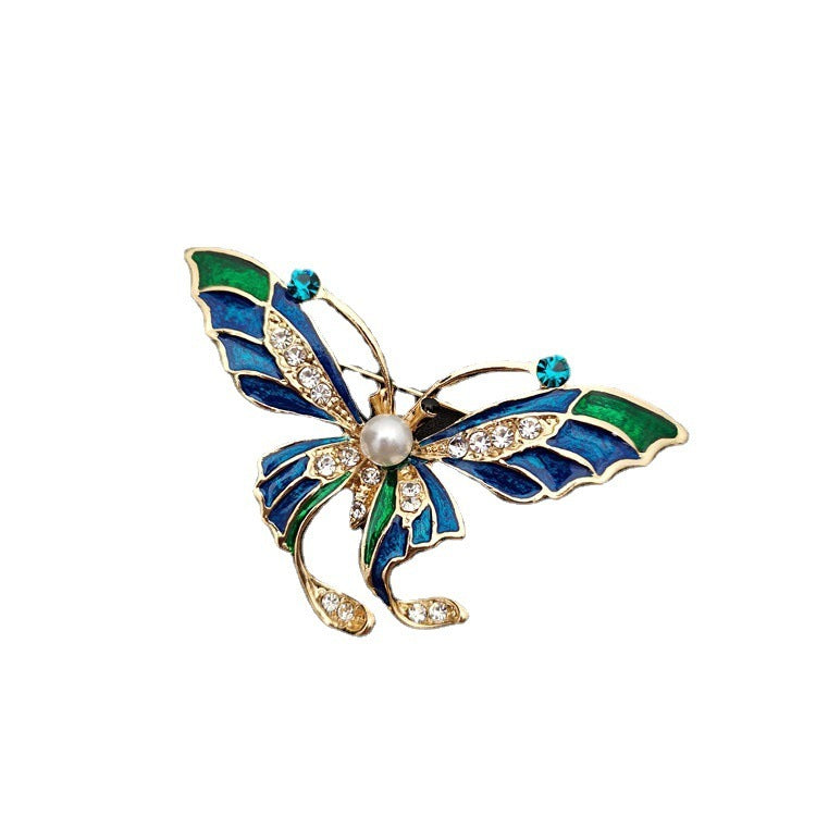 Retro Court Mid-ancient Style Western Enamel Butterfly Brooch - Image 5