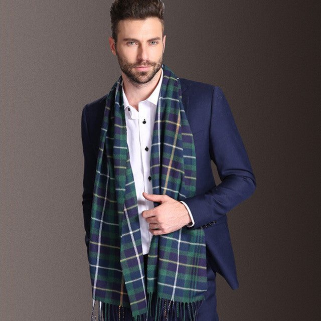 New Europe Fashion Shawl Scarves Men Winter Warm Tartan - Image 8