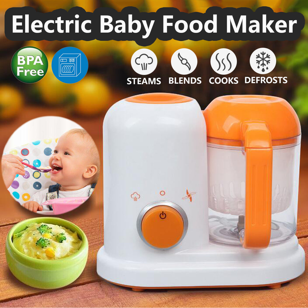 Multi-function Baby Food Processor Smart Infant Milk Warm Baby Food Cooking Blenders - Image 9