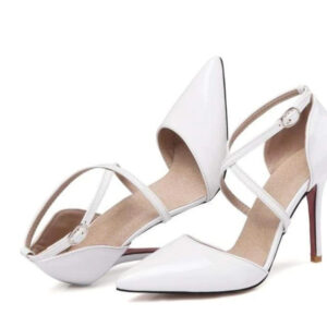 Womens Pumps Shoes Dorsay Ankle Strap Thin Heels