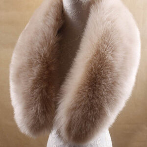 Women faux fox fur collar shawl female autumn warm scarves