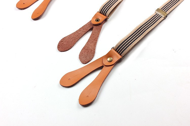 Bib stripe straps straps double shoulder straps men and women elastic elastic suspenders - Image 8