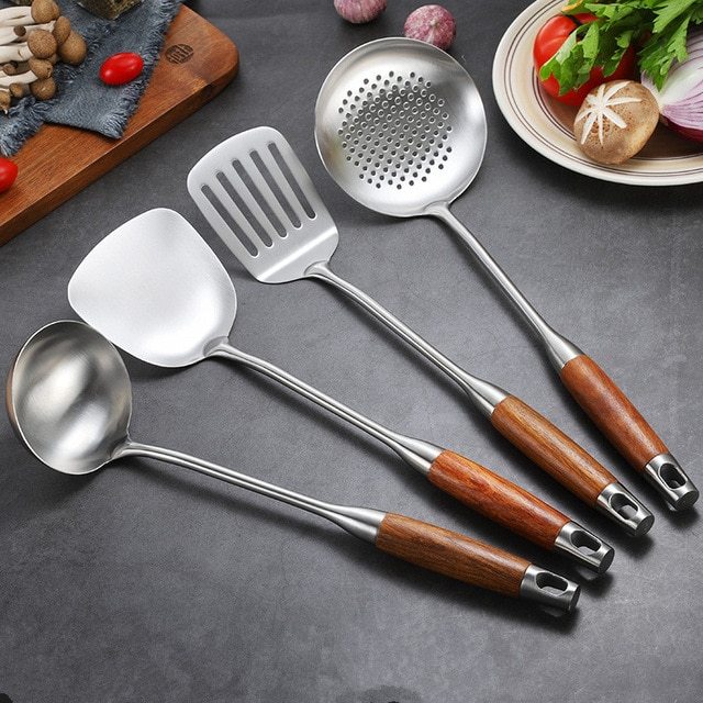 304 stainless steel Huali wooden spoon kitchen utensils - Image 2