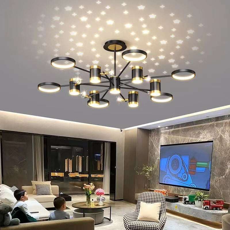 Light Luxury Chandelier Nordic Star Lamp Combination Whole House Package - Image 4