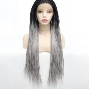Grey Triple Strand Dirty Braided Headgear