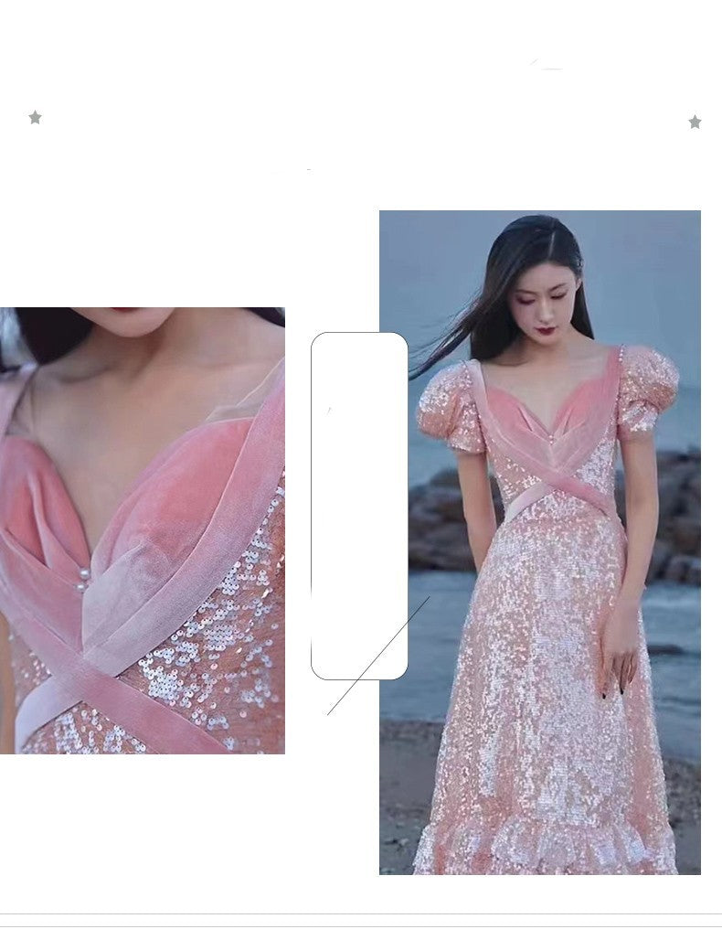 Pink Evening Dress For High End Luxury Women - Image 6