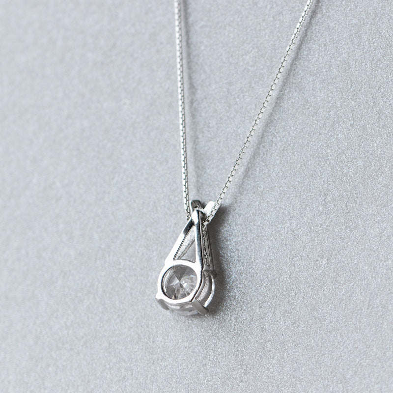 S925 Silver Pendant South Korea female wind Mori sweet short chain cross diamond necklace collar female D1513 - Image 3
