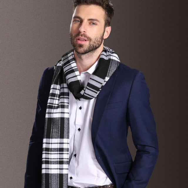 New Europe Fashion Shawl Scarves Men Winter Warm Tartan - Image 20