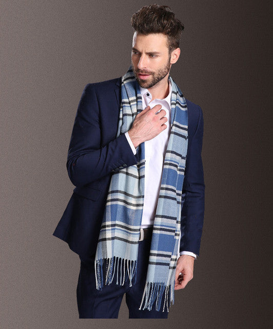 New Europe Fashion Shawl Scarves Men Winter Warm Tartan - Image 21
