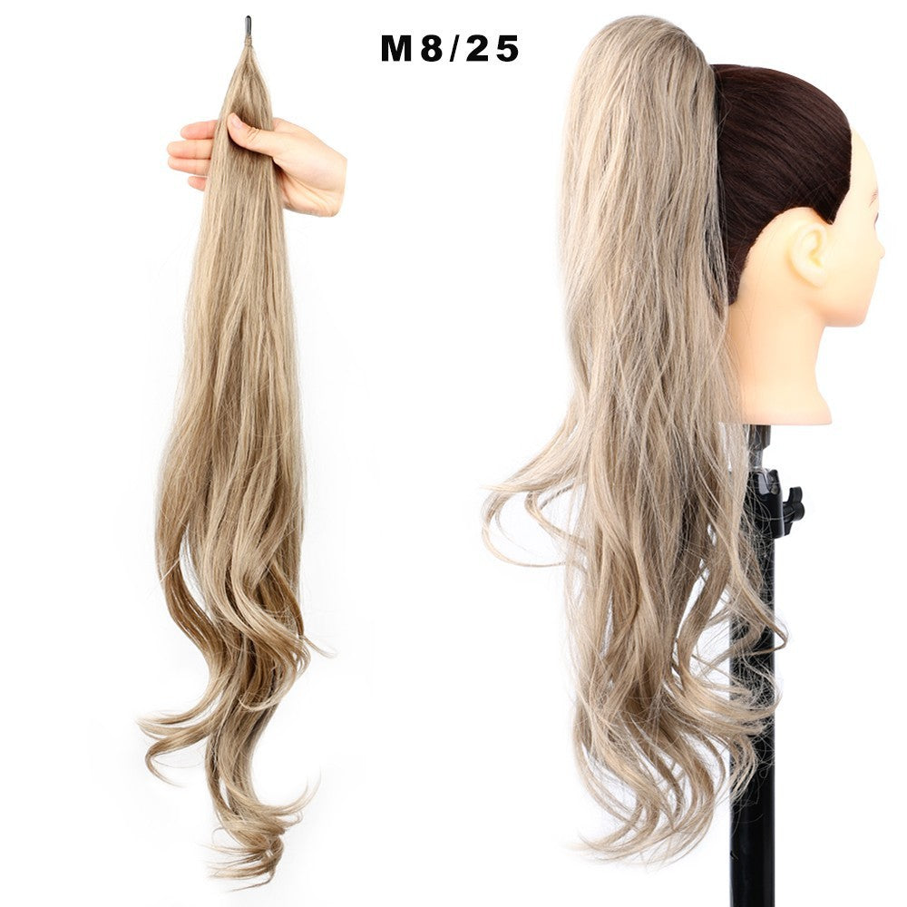 Women's High Ponytail Wig Winding Big Wave Long Curly Hair - Image 14