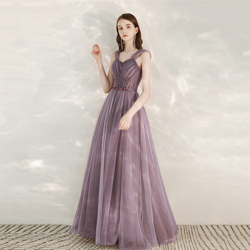 Purple Host Star Sky Toast Dress Shoulder To Shoulder - Image 3