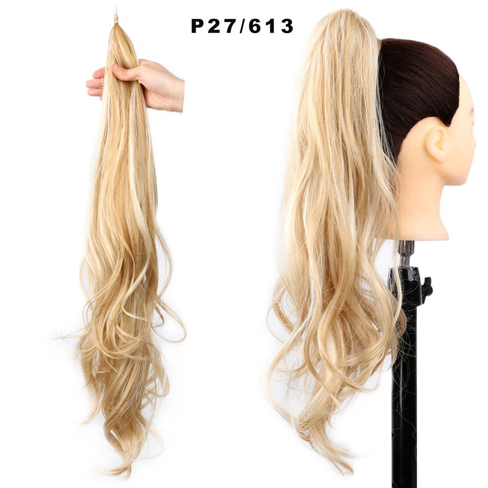Women's High Ponytail Wig Winding Big Wave Long Curly Hair - Image 19