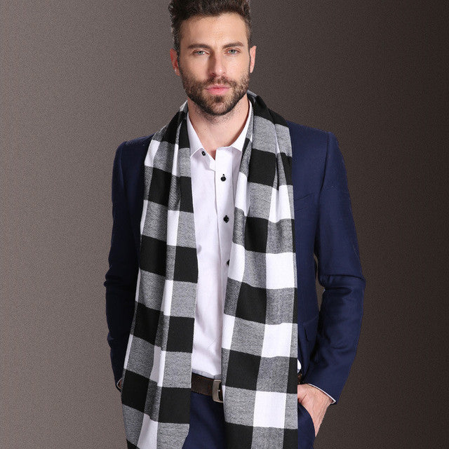 New Europe Fashion Shawl Scarves Men Winter Warm Tartan - Image 23
