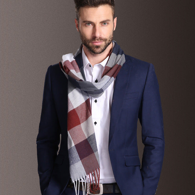New Europe Fashion Shawl Scarves Men Winter Warm Tartan - Image 16