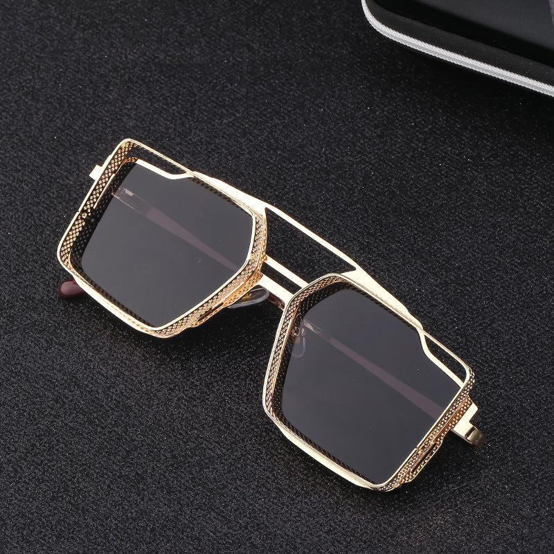 Vintage Steampunk Sunglasses Metal Hollow-out For Men - Image 3
