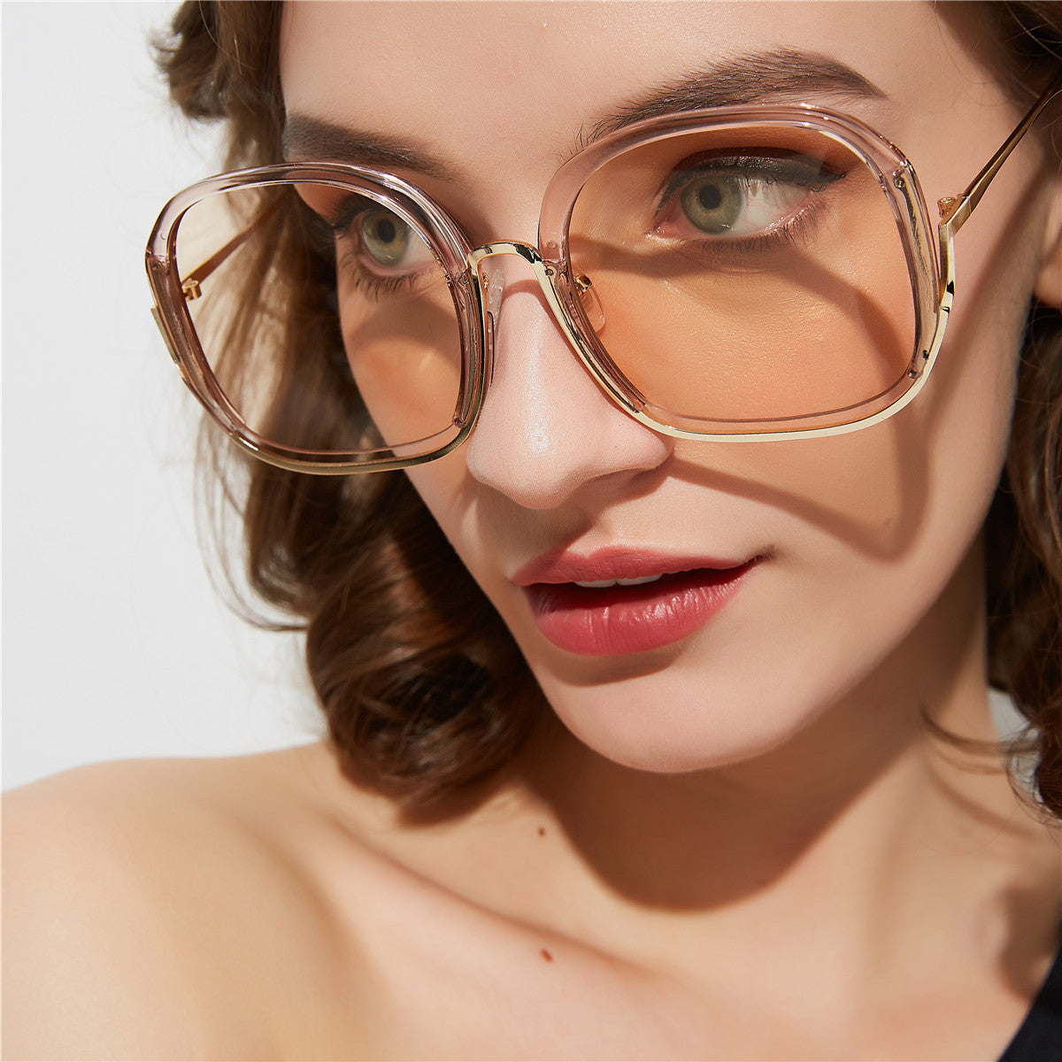 Colorful Fashionable Large Half Frame Sunglasses For Women - Image 2
