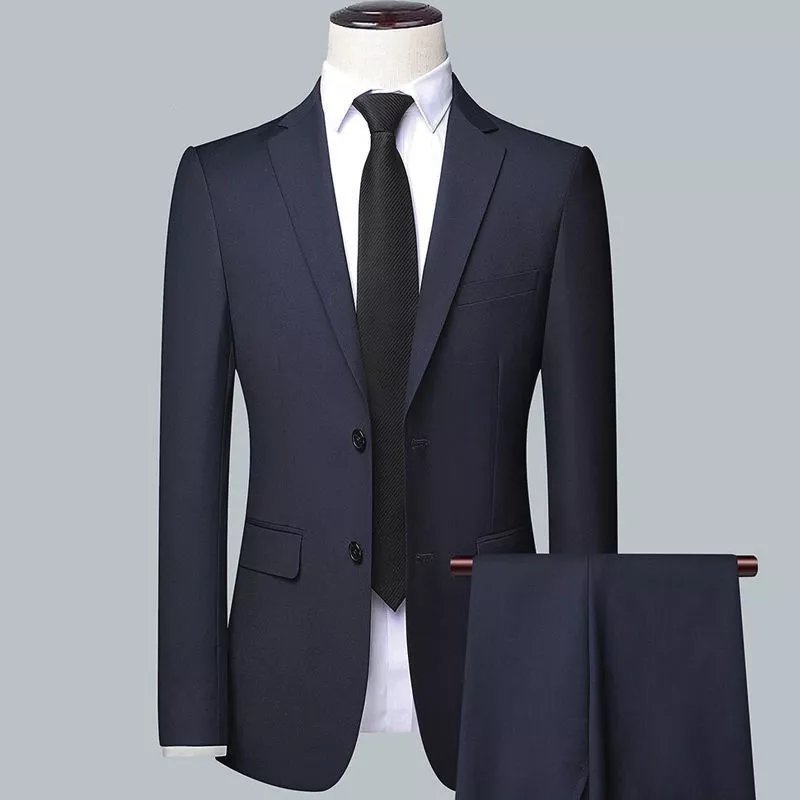 Suit Set Three-piece Set Men's Korean Style Slim Fit Business - Image 2