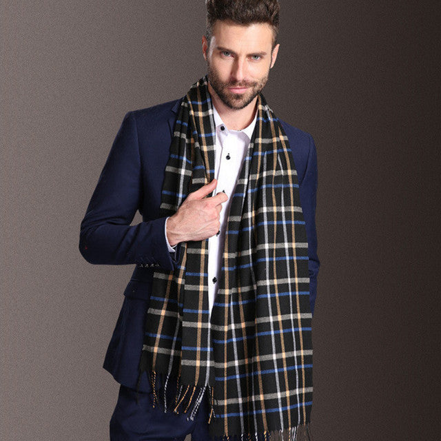New Europe Fashion Shawl Scarves Men Winter Warm Tartan - Image 14