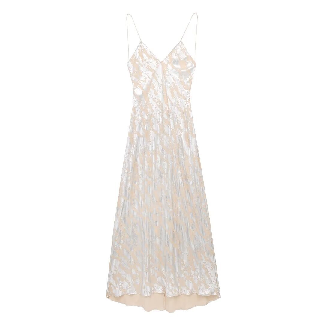 Women's Metal Foil Printed Underwear Dress - Image 2