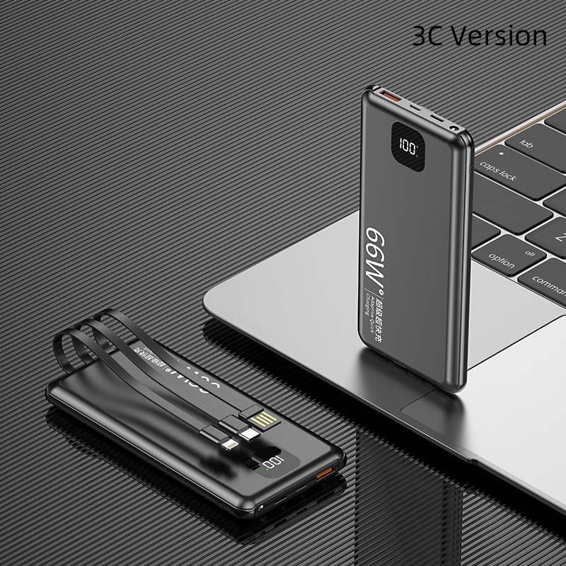 PD66W Fast Charge Power Bank 20000 MA Large Capacity With Cable Mobile Power Supply - Image 14