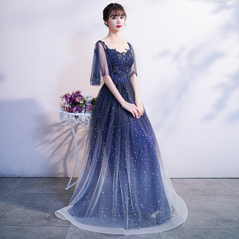 Spring Art Exam Black Xianqi Student Host Annual Party Dress - Image 6