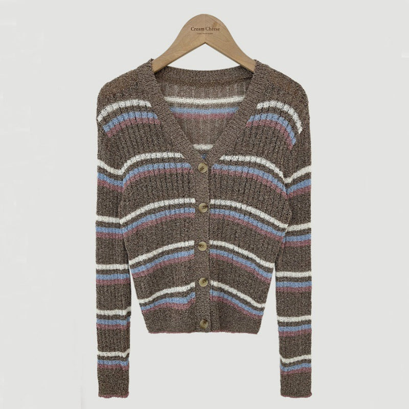 Fashionable Thin Knitted Cardigan Coat For Women - Image 9