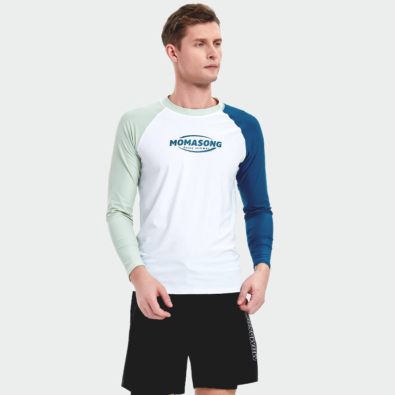 New Men's Long-sleeved Sunscreen Swimsuit Swimming Trunks Outdoor Sports Beach Diving Surfing Suit Suit