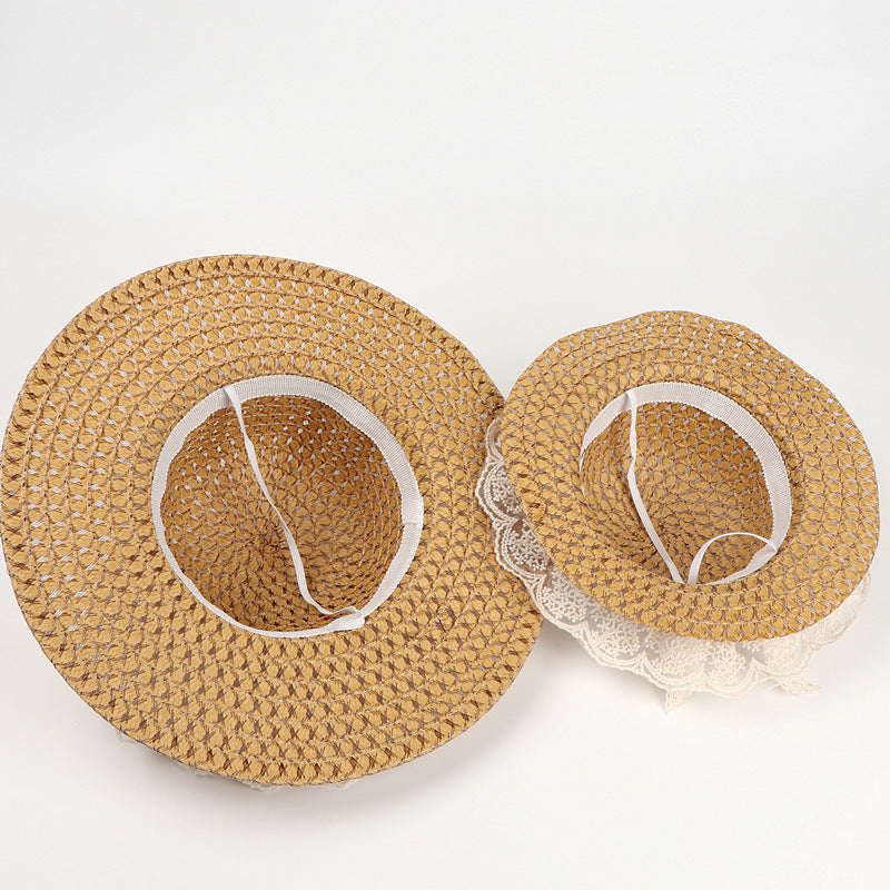 Women Lace Sun Hats For Wide Brim Straw Beach - Image 4