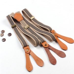 Bib stripe straps straps double shoulder straps men and women elastic elastic suspenders