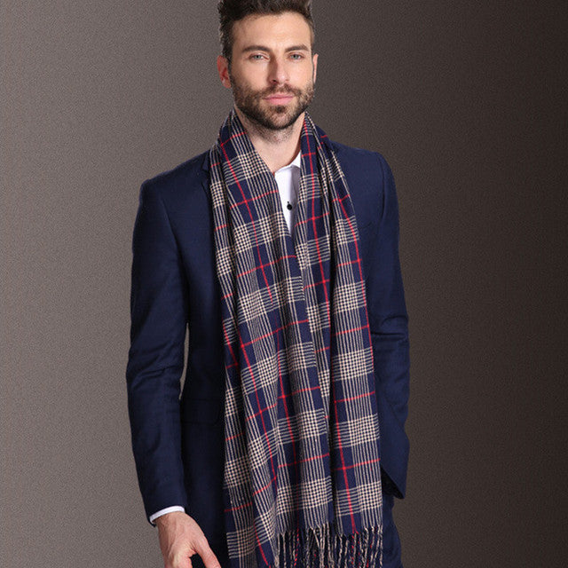 New Europe Fashion Shawl Scarves Men Winter Warm Tartan - Image 10