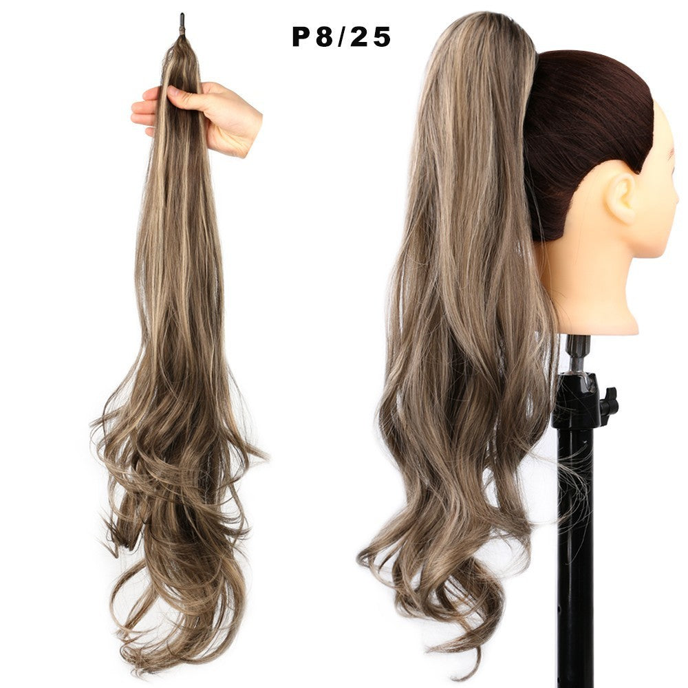 Women's High Ponytail Wig Winding Big Wave Long Curly Hair - Image 17