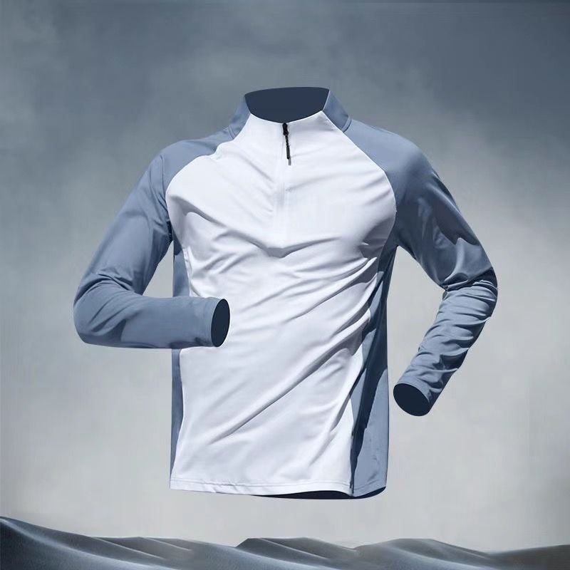 Half Zipper Training Wear Men's Quick Drying Clothes Long Sleeve Trousers Suit - Image 4