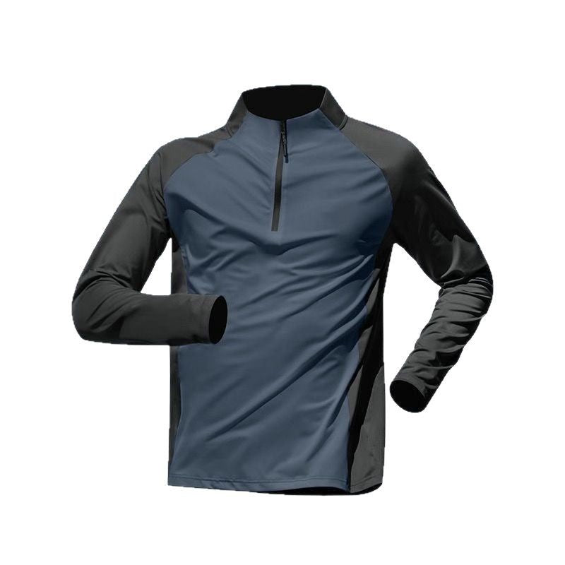 Half Zipper Training Wear Men's Quick Drying Clothes Long Sleeve Trousers Suit - Image 5