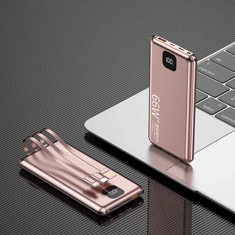 PD66W Fast Charge Power Bank 20000 MA Large Capacity With Cable Mobile Power Supply - Image 7