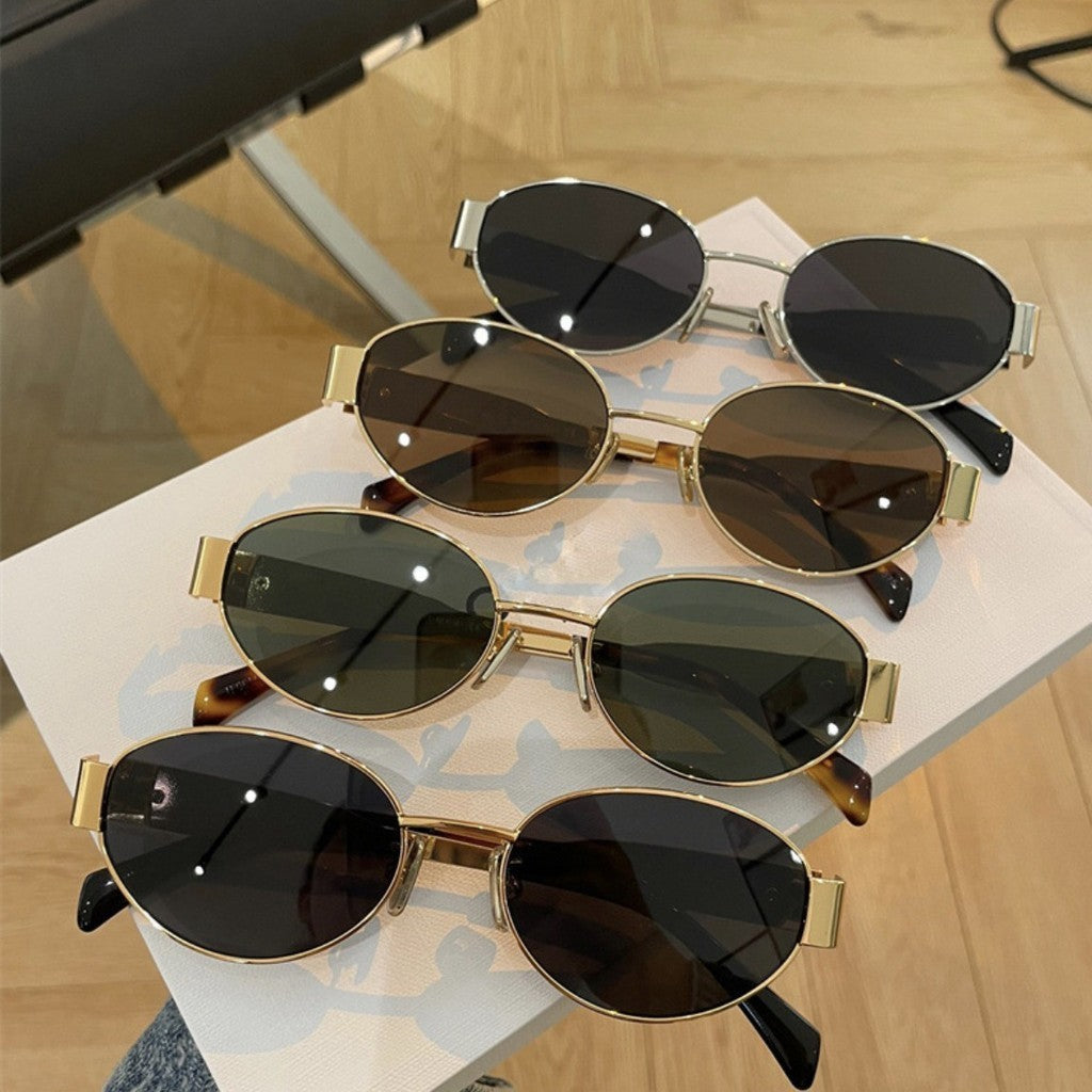 Fashion Retro Oval Sunglasses For Women - Image 2