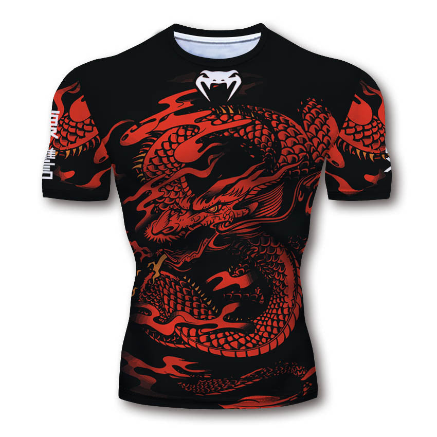 Boxing Short Sleeve MMA Fighting Top Sports T-shirt