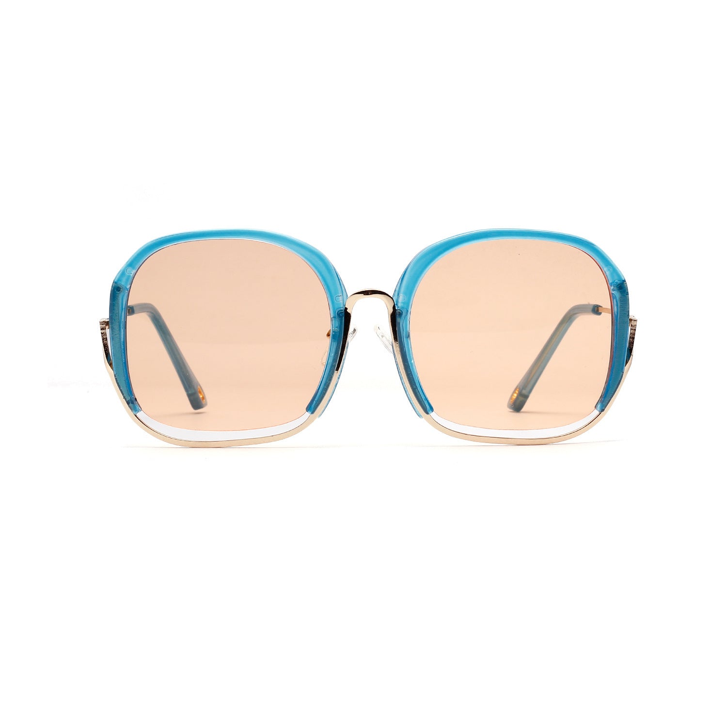 Colorful Fashionable Large Half Frame Sunglasses For Women - Image 5