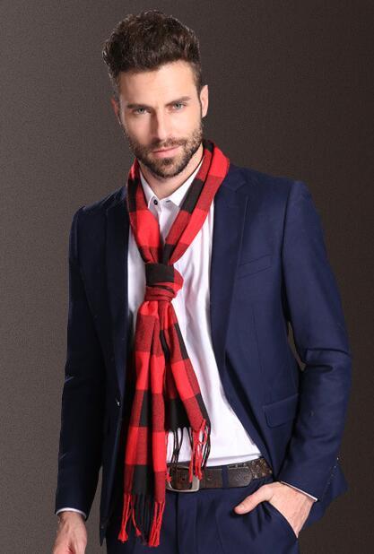 New Europe Fashion Shawl Scarves Men Winter Warm Tartan - Image 11