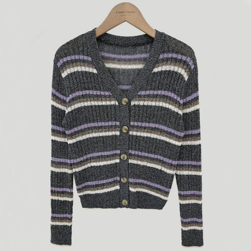 Fashionable Thin Knitted Cardigan Coat For Women - Image 8