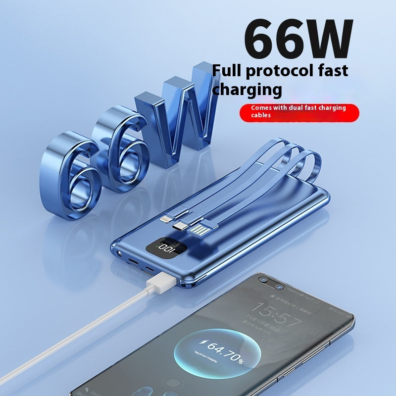 PD66W Fast Charge Power Bank 20000 MA Large Capacity With Cable Mobile Power Supply - Image 2