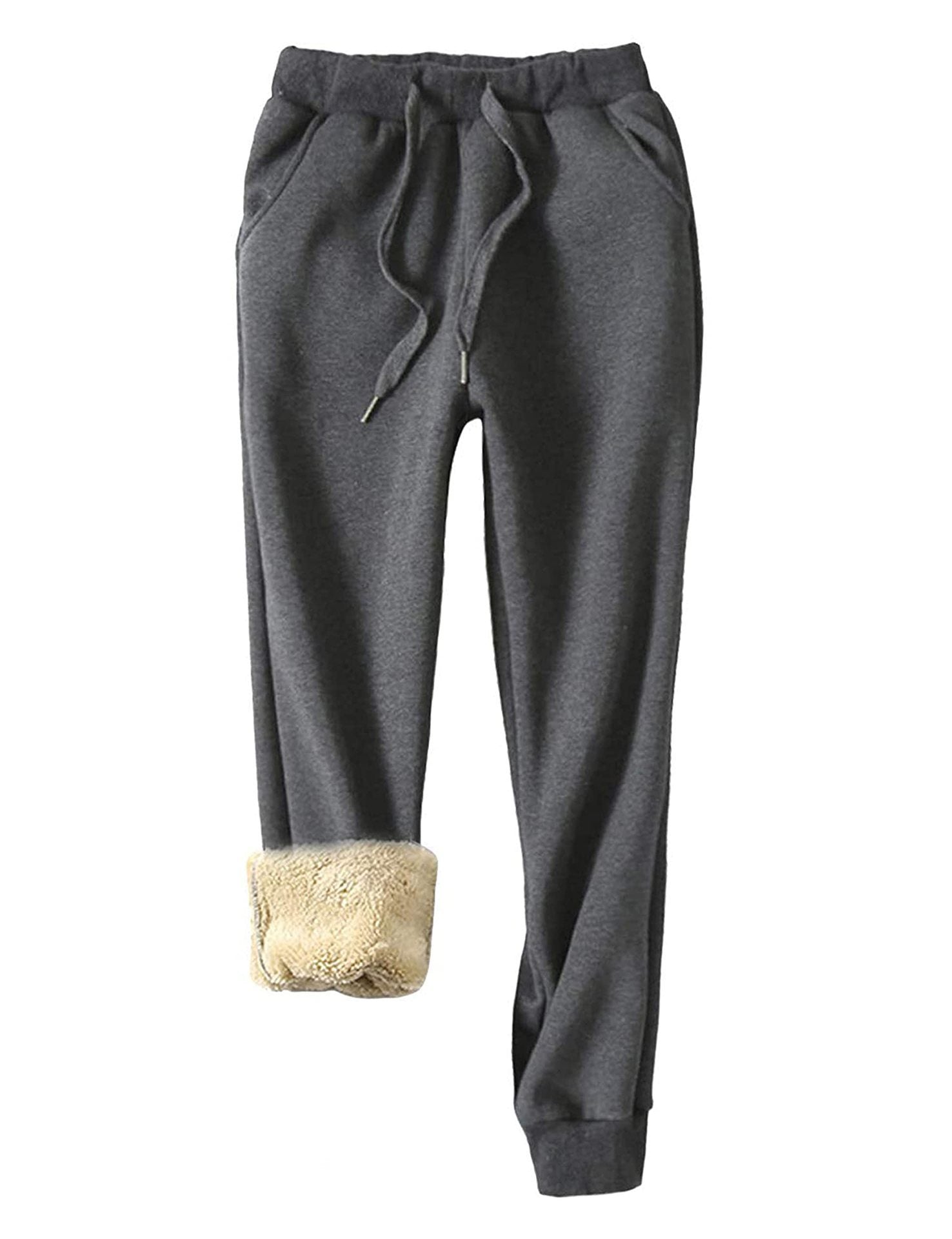 Sports Pants Casual Loose-fit Tappered Trousers Fitness Training Fleece-lined - Image 6