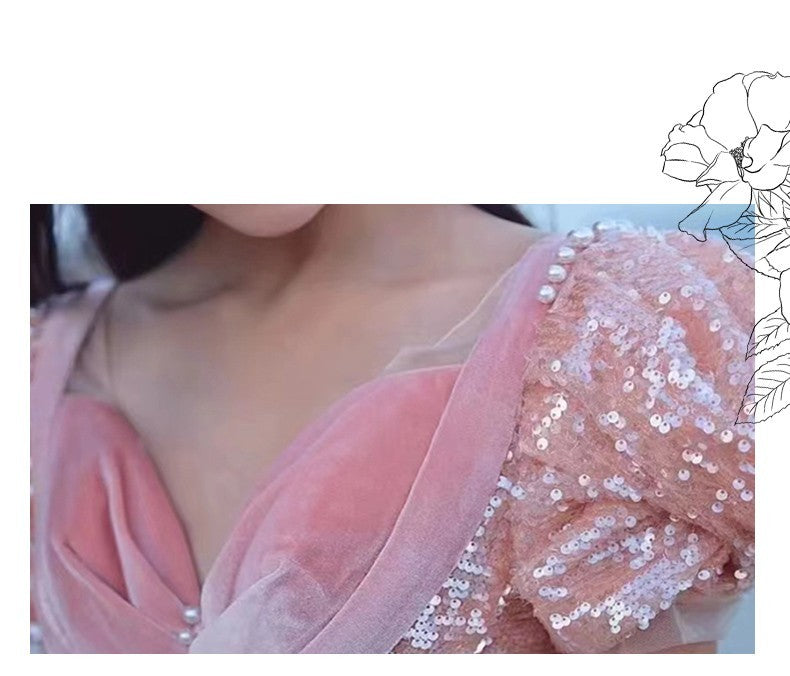 Pink Evening Dress For High End Luxury Women - Image 8