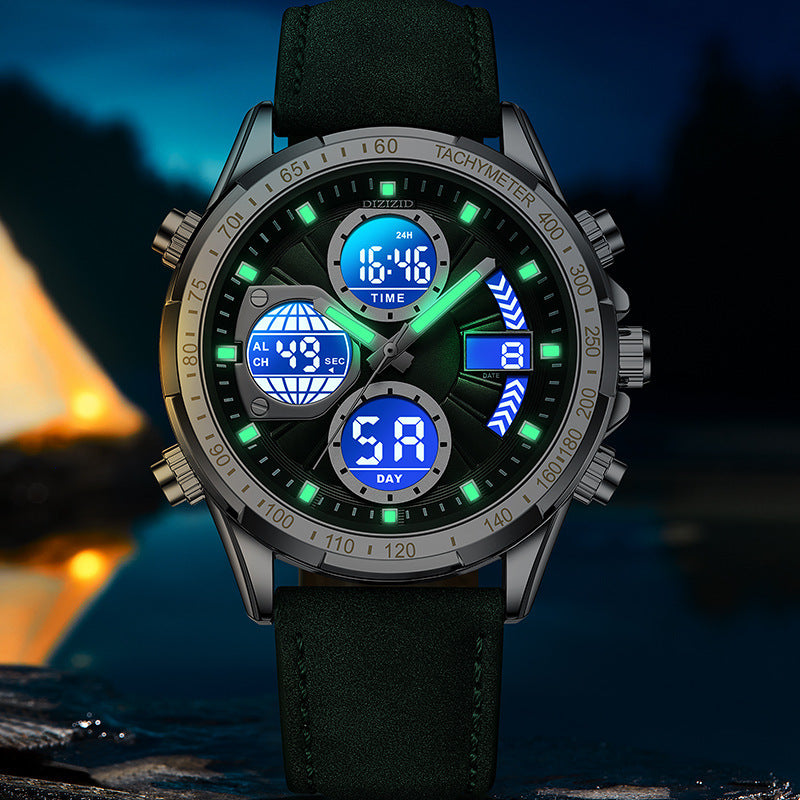 Alloy Leather Men's Business Watch Luminous Waterproof - Image 2