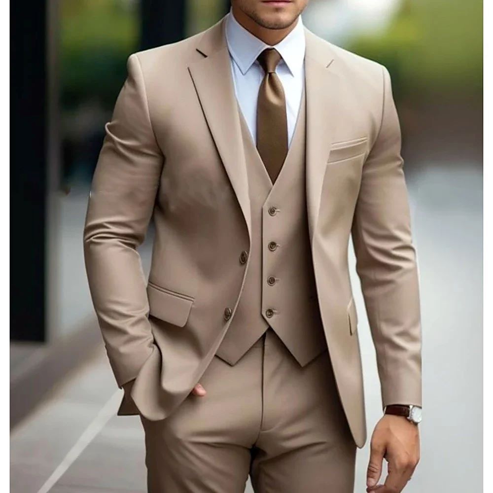 Business Casual Men's Three-piece Suit For Bridegroom Men's Wedding - Image 2