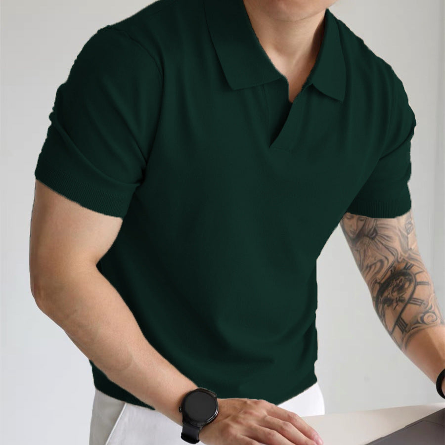 Summer Men's Cool Loose Lapels T-shirt