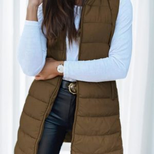 Women'S Elegant Hooded Puffer Vest