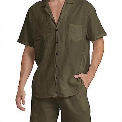 Men's Summer Sports Short-sleeved Shorts Suit - Image 3