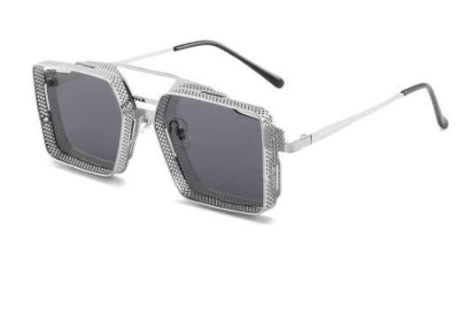 Vintage Steampunk Sunglasses Metal Hollow-out For Men - Image 7